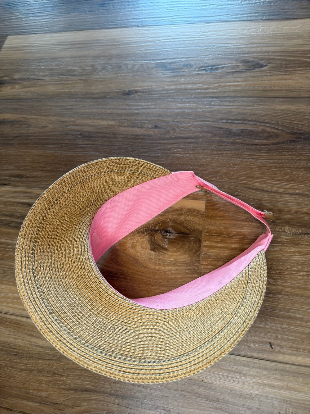 Eric Javits Pink Champ Straw Visor RARE Color - Picture 6 of 8